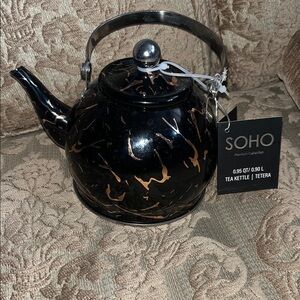 Soho Black and Copper Swirl Tea Kettle